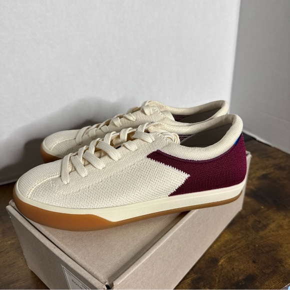 Rothy's Women's The Lace Up Sneaker Size 6.5 NEW Plum Berry Bone White - Picture 6 of 6